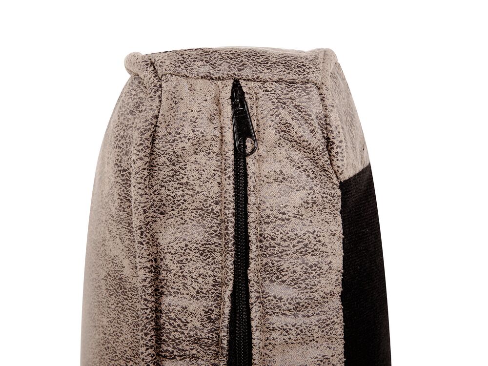 Left Hand Faux Leather Corner Sofa Bed with Storage Brown NESNA