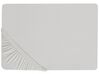 Lençol-capa em algodão cinzento claro 160 x 200 cm JANBU_845180