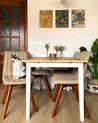 Eettafel rubberhout wit/bruin 120 x 75 cm HOUSTON_871210