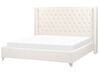Velvet EU Super King Size Bed Off-White LUBBON_882172