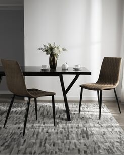 Tuoli keinonahka vaaleanruskea 2 kpl MONTANA