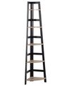 Corner Ladder Shelf Black and Light Wood BEXLEY_732994