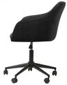 Velvet Desk Chair Black VENICE _732369