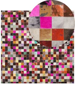 Matto lehmännahka monivärinen 200 x 200 cm ENNE