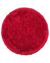 Tappeto shaggy rotondo rosso ⌀ 140 cm CIDE_746918