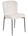 Set of 2 Fabric Chairs Off-White ADA_867418