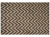 Teppich Jute beige / schwarz 200 x 300 cm ZickZack-Muster Kurzflor DEDEPINARI_887076