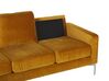 Sofa 3-osobowa welurowa żółta GAVLE_813740
