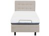 Fabric EU Small Single Adjustable Bed Beige DUKE_771759