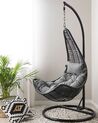 PE Rattan Hanging Chair with Stand Black ATRI_724591