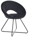 Chaise design en velours noir RACHEL_860919