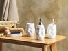 Conjunto de 4 acessórios de casa de banho em cerâmica branca BARINAS_823185