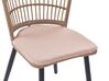 6 Seater PE Rattan Garden Dining Set Pink ALIANO II_851404