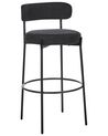 Conjunto de 2 sillas de bar de bouclé negro ALLISON_913905