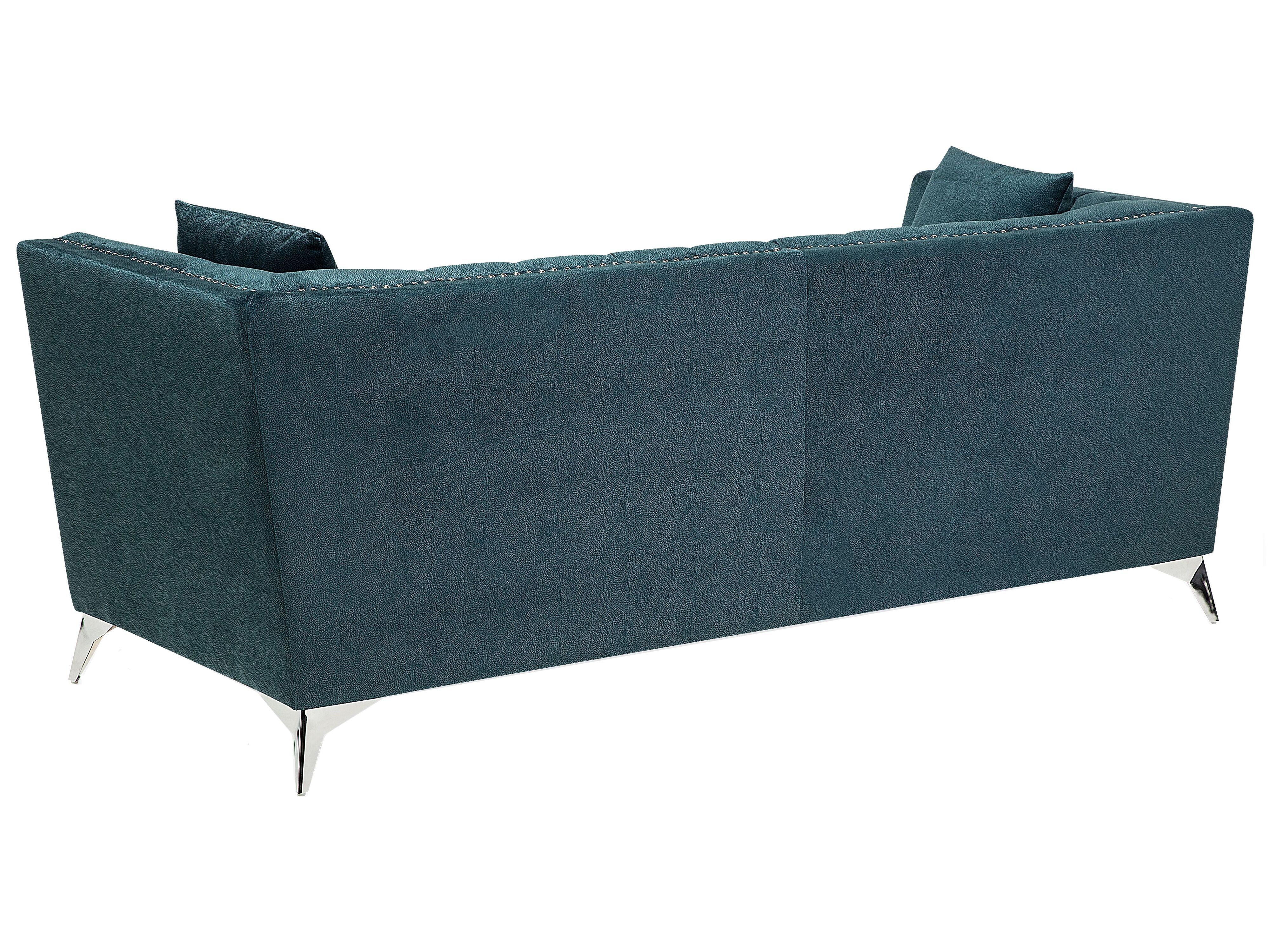 Sofa 3-osobowa welurowa lazurowa GAULA