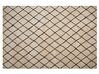 Teppich beige / schwarz 200 x 300 cm geometrisches Muster Kurzflor MIDYAT _760063