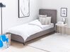 Łóżko tapicerowane 90 x 200 cm szare AMBASSADOR_871029