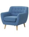 Fauteuil en tissu - fauteuil tapissé bleu MOTALA_707758