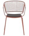 Conjunto de 2 cadeiras em metal cor cobre vermelho RIGBY_775535