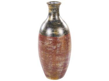 Terakotová dekorativní váza 57 cm hnědá/černá MANDINIA