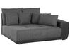 4 Seater Fabric Sofa Dark Grey and Black TORPO_733405
