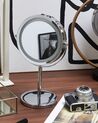 Spejl med LED ø 20 cm Sølv VERDUN_915713