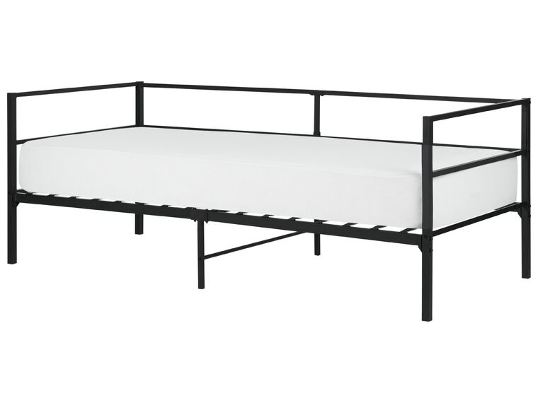 Łóżko metalowe 90 x 200 cm czarne BATTUT_894115