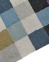 Teppich Wolle mehrfarbig 160 x 230 cm kariertes Muster Kurzflor KANDIRA_836361
