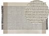 Teppich Wolle beige / schwarz 140 x 200 cm Kurzflor DIVARLI_847407