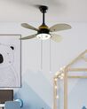 Ceiling Fan with Light Black and Yellow DOLORES_861535