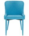 Set of 2 Fabric Dining Chairs Blue SOLANO_700366