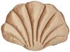 Dekokissen Muschelform Samtstoff sandbeige 47 x 35 cm 2er Set CONSOLIDA_890978