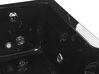 Whirlpool Badewanne schwarz rechteckig mit LED 169 x 81 cm links ARTEMISA_821477