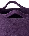 Textilkorb Baumwolle violett 2er Set PANJGUR_846469
