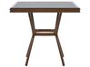 Zahradní stůl hliníkový 80 x 80 cm černý/tmavé dřevo CASPRI_803021