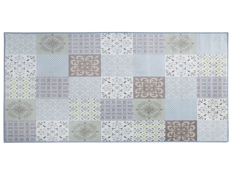 Teppich bunt Mosaik-Muster 80 x 150 cm INKAYA_754916