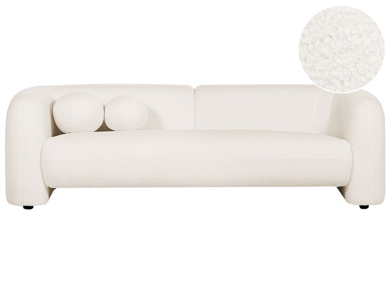 3-istuttava sohva buklee valkoinen LEIREN_886712