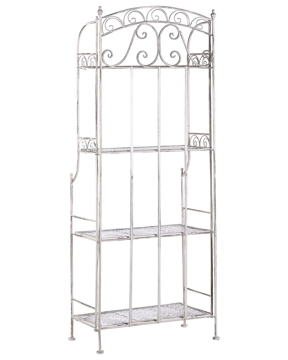 4 Tier Metal Shelving Unit White PADUA Beliani.de