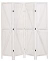 Biombo plegable 4 paneles de madera blanco 170 x 163 cm RIDANNA_874093