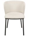 Sada 2 čalouněných jídelních židlí krémové bílé MINA_872130