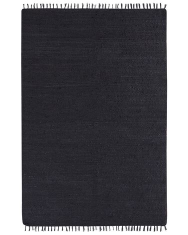 Teppich Jute schwarz 200 x 300 cm Kurzflor SINANKOY