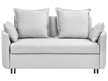 Fabric Sofa Bed Light Grey HOVIN