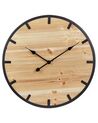 Horloge murale ⌀ 60 cm bois clair CABORCA_848439