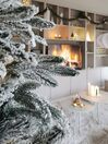 Künstlicher Weihnachtsbaum schneebedeckt 210 cm weiß BASSIE_813896