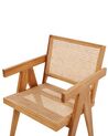 Chaise en bois d'acajou et rotin tressé clair WESTBROOK_872198