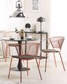Conjunto de 2 cadeiras em metal cor cobre vermelho RIGBY_775530
