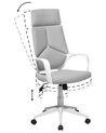 Krzesło biurowe regulowane biało-szare DELIGHT_754901