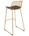 Conjunto de 2 sillas de bar de metal dorado PENSACOLA_907488