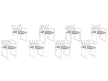 Sitzkissen für Stuhl SASSARI 8er Set taupe 46 x 46 x 5 cm