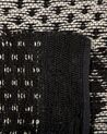 Teppich Leder schwarz / beige 140 x 200 cm abstraktes Muster Kurzflor SOKUN_757877